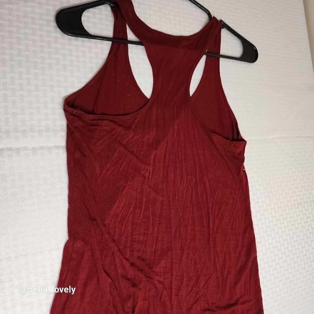 Burgundy Wine Red Sparkly Tank Top Old Navy XS - Picture 8 of 12